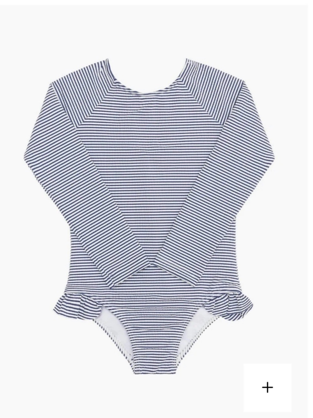 Minnow Girls Harbor Stripe Rashguard One Piece size 5/6